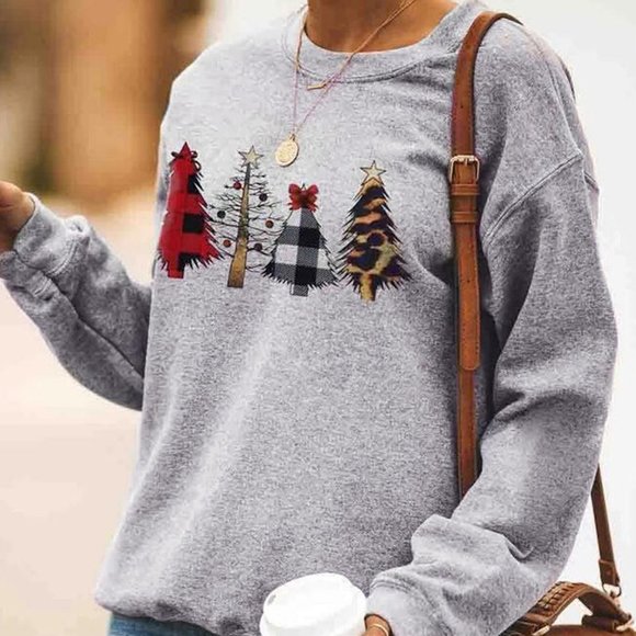 Leopard Christmas Tree Sweatshirt 